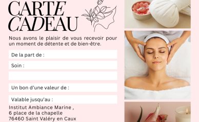 Carte Cadeau Offre Institut Beauté Bien-être Détente_ Collage Photos Illustration Ligne élégant